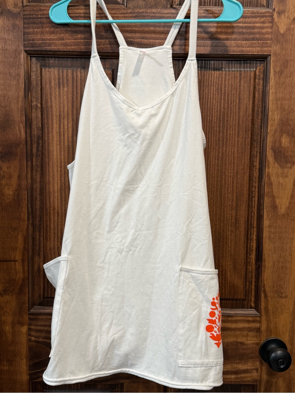 NWT Free People Movement Hot Shot Logo Mini Dress In White